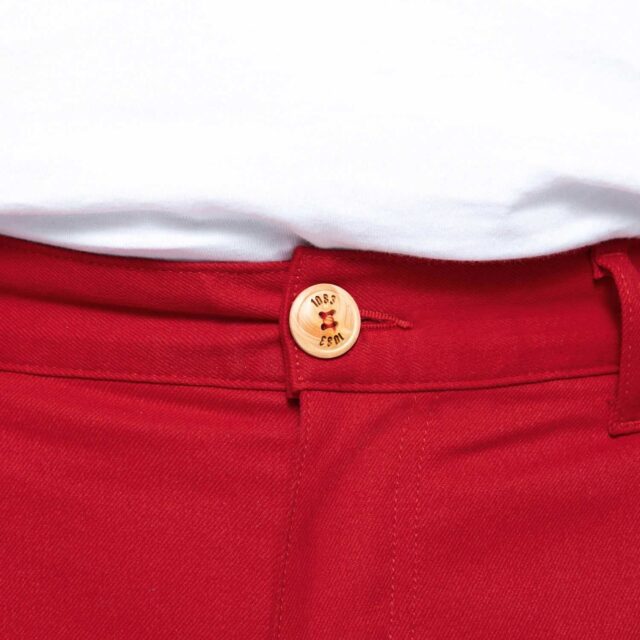 1083 - CHINO AJUSTE 163N coton bio filidenim flex uni carmin Homme