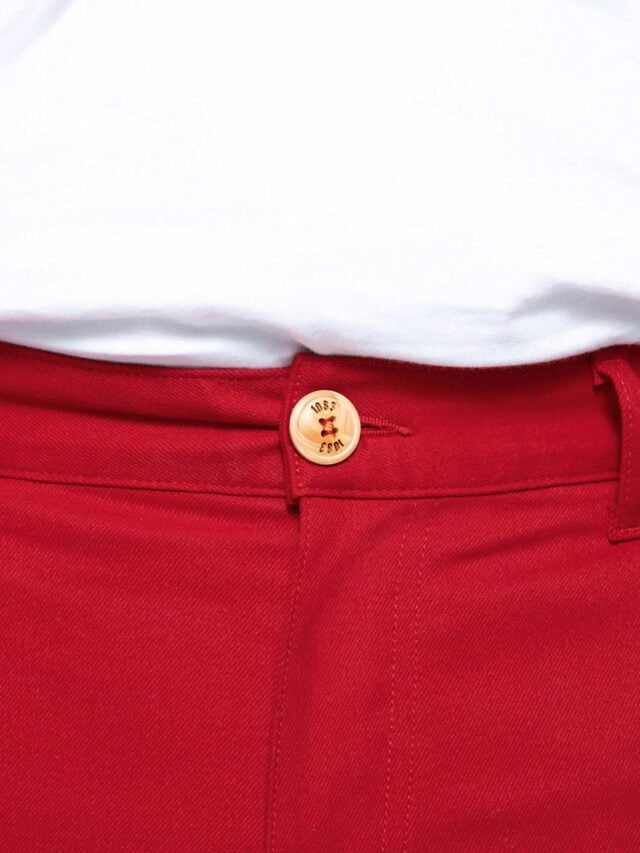 1083 - CHINO AJUSTE 163N coton bio filidenim flex uni carmin Homme