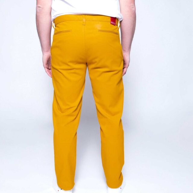 1083 - CHINO AJUSTE 163N coton bio filidenim flex uni moutarde Homme