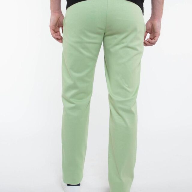 1083 - CHINO AJUSTE 163N coton bio filidenim flex uni vert amande Homme