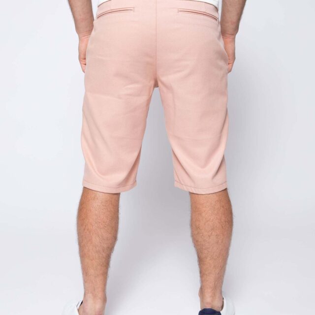 1083 - BERMUDA CHINO AJUSTE 169N 100 % coton bio denimoriginal uni rose Homme