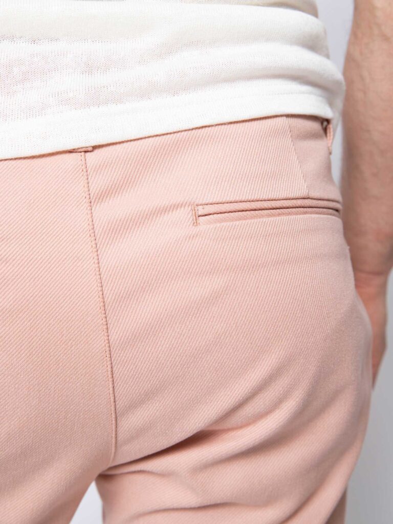 1083 - BERMUDA CHINO AJUSTE 169N 100 % coton bio denimoriginal uni rose Homme