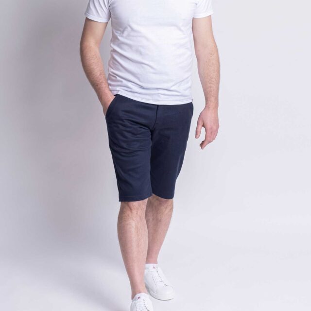 1083 - BERMUDA CHINO AJUSTE 169N coton bio filidenim flex uni bleu marine