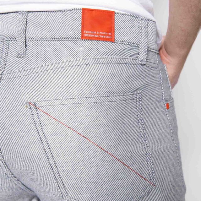 1083 - BERMUDA DROIT 171N coton bio denimoriginal bleu inverse Homme