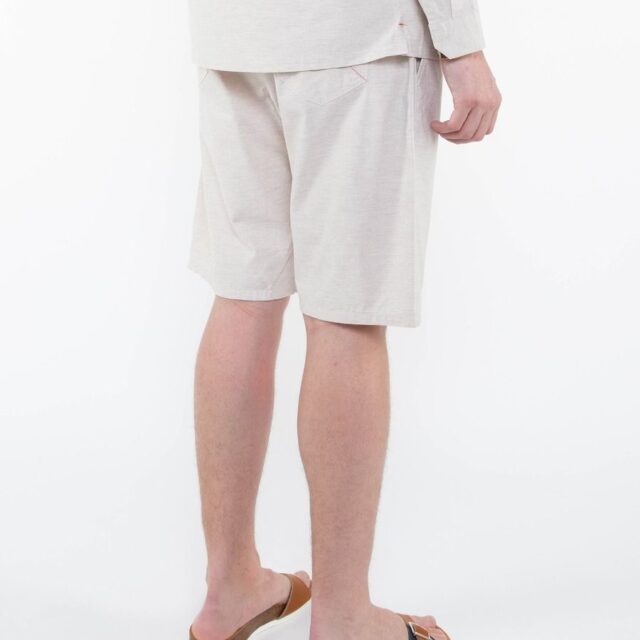 1083 - JOGGSHORT AMPLE 172N BLANC DES VOSGES coton bio uni naturel