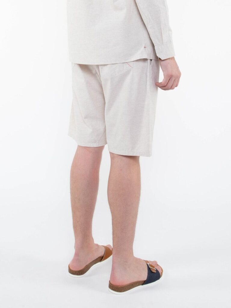 1083 - JOGGSHORT AMPLE 172N BLANC DES VOSGES coton bio uni naturel