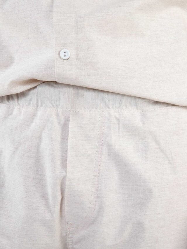 1083 - JOGGSHORT AMPLE 172N BLANC DES VOSGES coton bio uni naturel