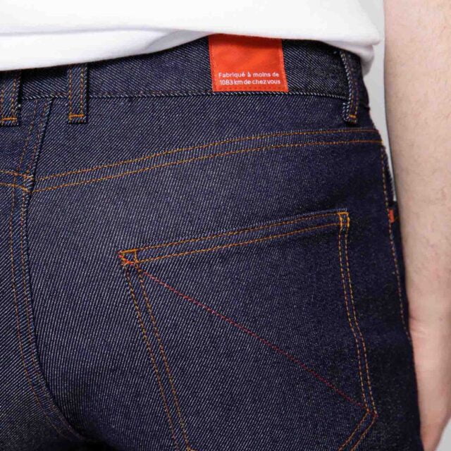 1083 - BERMUDA AJUSTE 173N coton bio superdenim flex indigo brut Homme