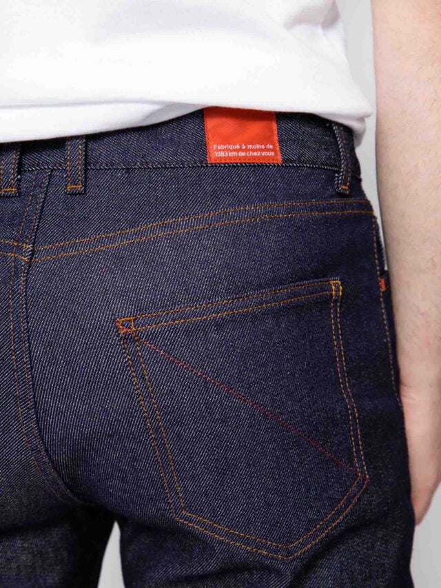 1083 - BERMUDA AJUSTE 173N coton bio superdenim flex indigo brut Homme