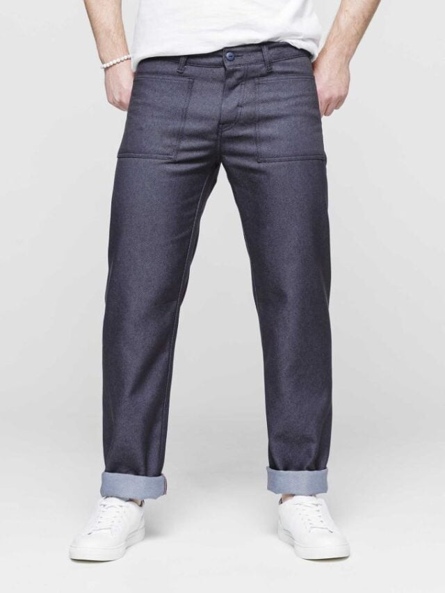 1083 - JEANS LARGE 186N INFINI recycle superdenim bleu Homme