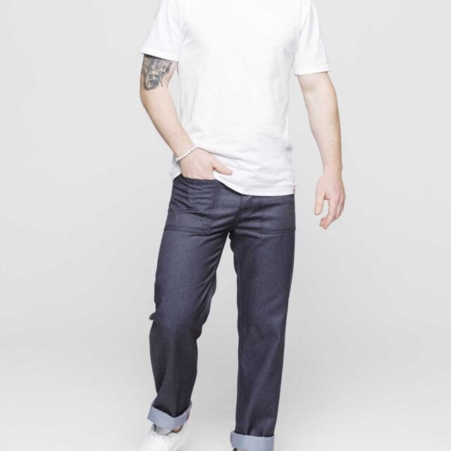 1083 - JEANS LARGE 186N INFINI recycle superdenim bleu Homme
