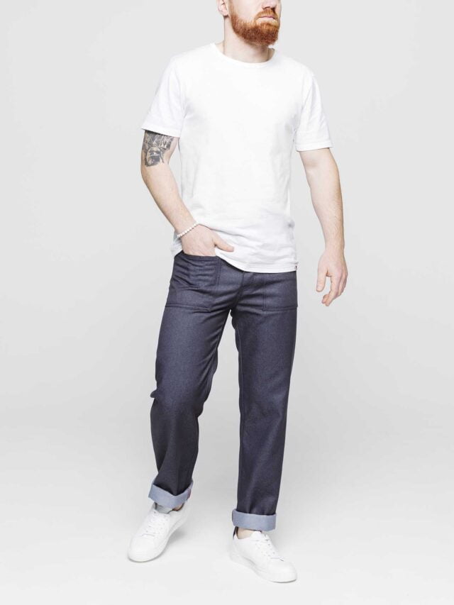 1083 - JEANS LARGE 186N INFINI recycle superdenim bleu Homme