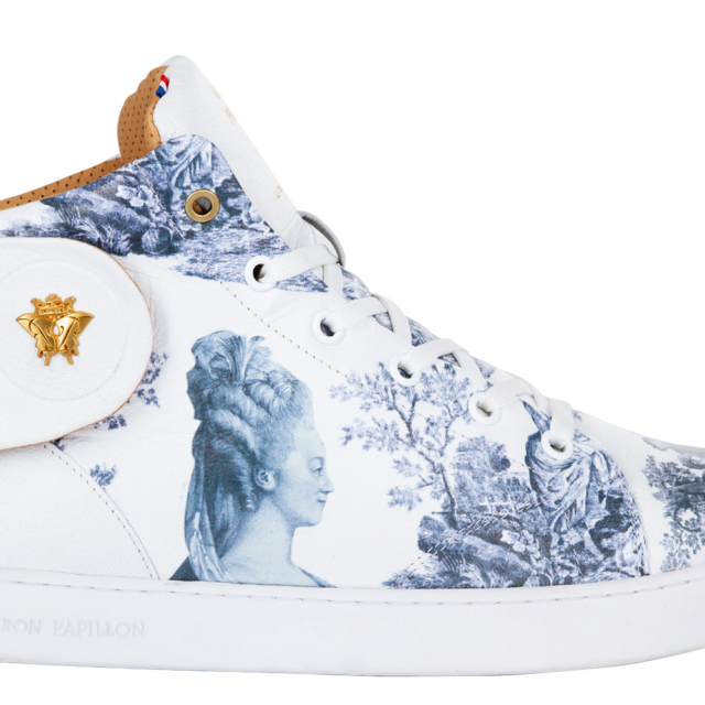 Baron Papillon - Sneaker Baron Papillon Mid Marie-Antoinette bleue