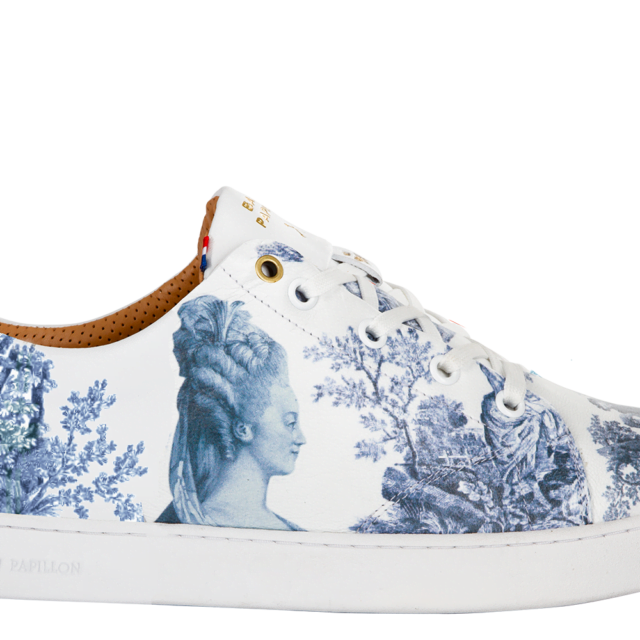 Baron Papillon - Sneaker Baron Papillon Basse Marie-Antoinette bleue