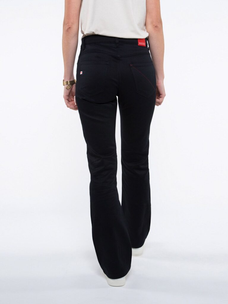 1083 - JEANS BOOTCUT 202N EVASE coton bio denimoriginal uni noir Femme