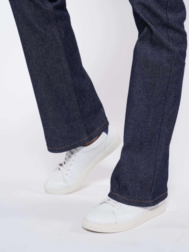 1083 - JEANS BOOTCUT 202N EVASE coton bio superdenim flex indigo brut Femme
