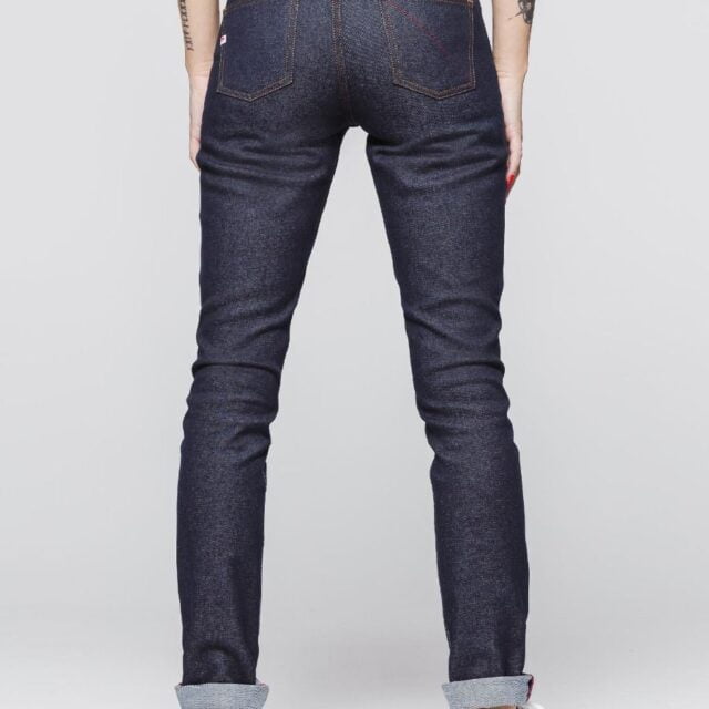 1083 - JEANS AJUSTE 203N coton bio superdenim flex indigo brut Femme