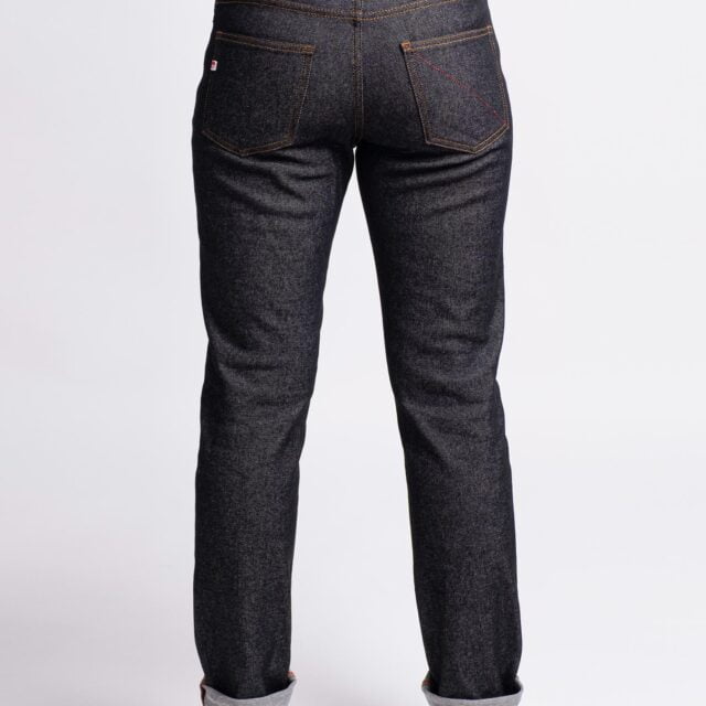 1083 - JEANS AJUSTE 203N coton bio superdenim flex noir brut Femme