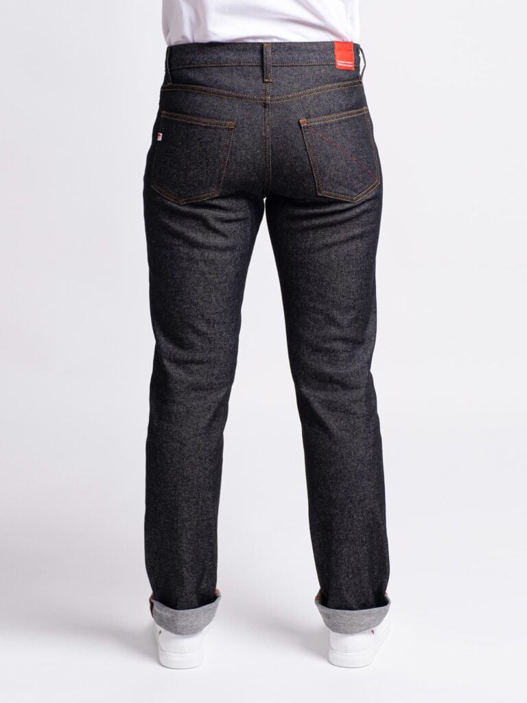 1083 - JEANS AJUSTE 203N coton bio superdenim flex noir brut Femme