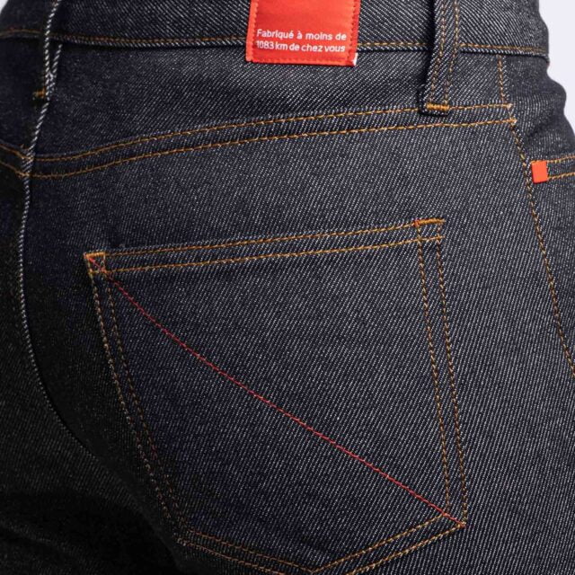 1083 - JEANS AJUSTE 203N coton bio superdenim flex noir brut Femme