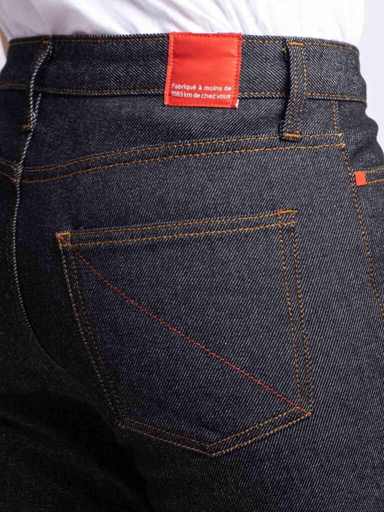 1083 - JEANS AJUSTE 203N coton bio superdenim flex noir brut Femme