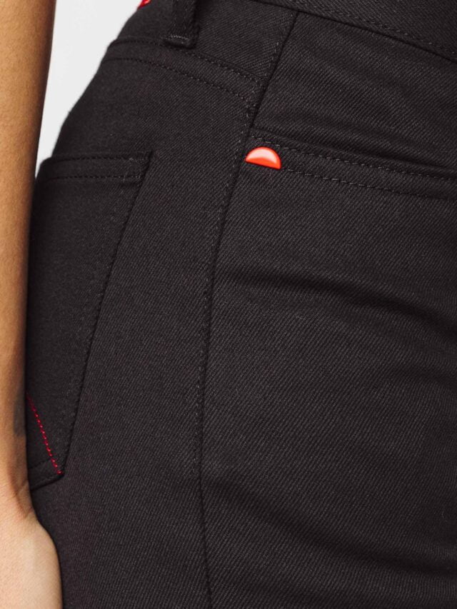 1083 - JEANS SLIM 204H FUSELE taille haute coton bio filidenim flex uni noir