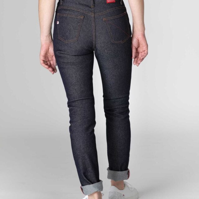 1083 - JEANS SLIM 204H FUSELE taille haute coton bio superdenim flex indigo brut