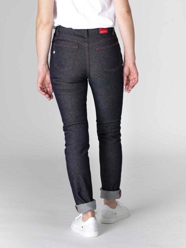 1083 - JEANS SLIM 204H FUSELE taille haute coton bio superdenim flex indigo brut