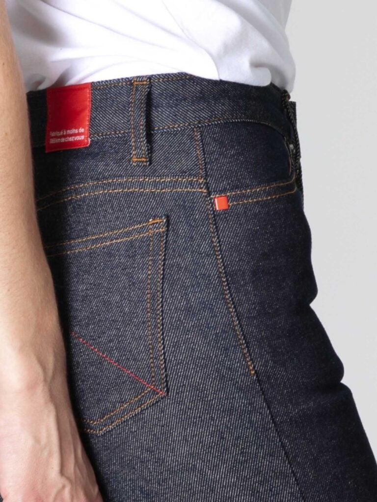 1083 - JEANS SLIM 204H FUSELE taille haute coton bio superdenim flex indigo brut