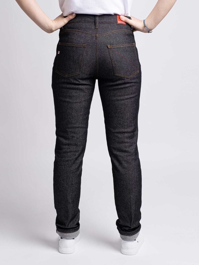 1083 - JEANS SLIM 204H noir brut coton bio superdenim flex