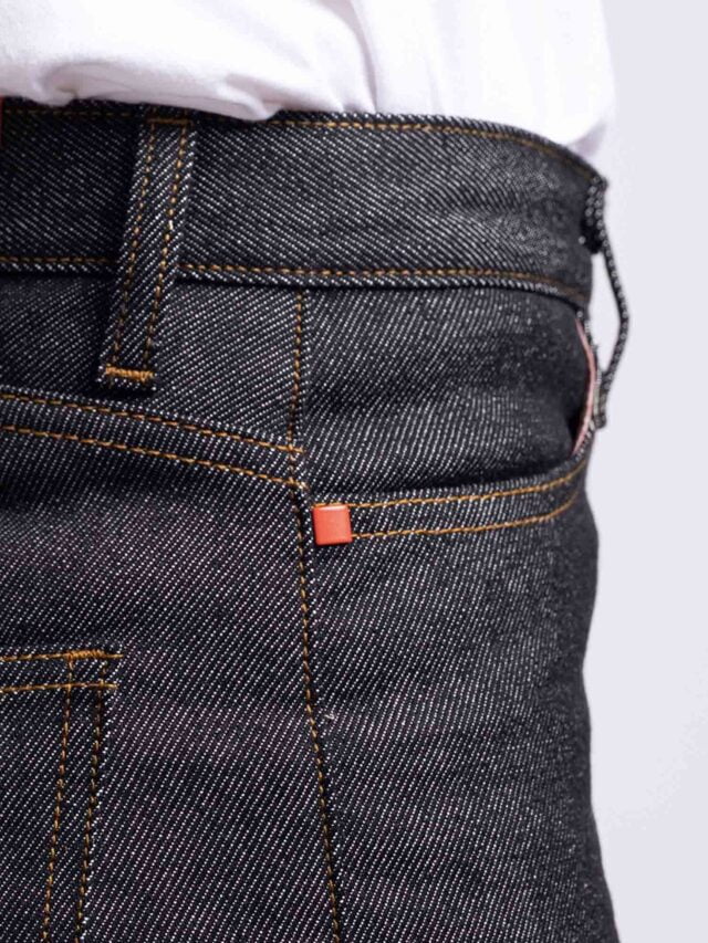 1083 - JEANS SLIM 204H noir brut coton bio superdenim flex