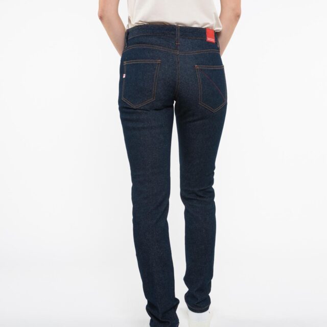 1083 - JEANS SLIM 204N FUSELE coton bio filidenim flex bleu Femme