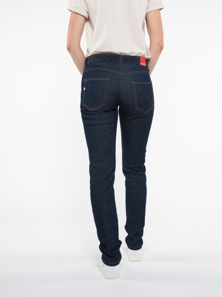 1083 - JEANS SLIM 204N FUSELE coton bio filidenim flex bleu Femme