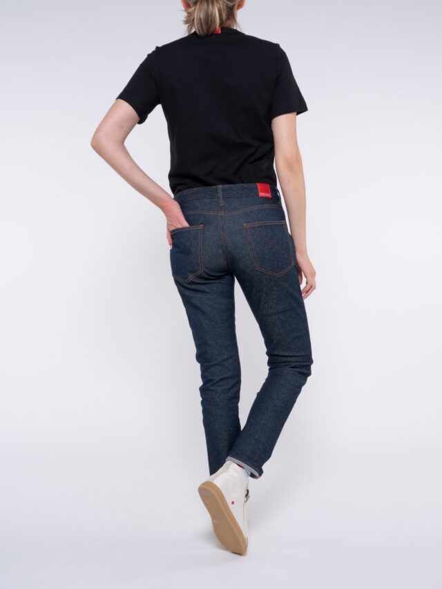 1083 - JEANS SLIM 204N FUSELE coton bio filidenim flex bleu Femme