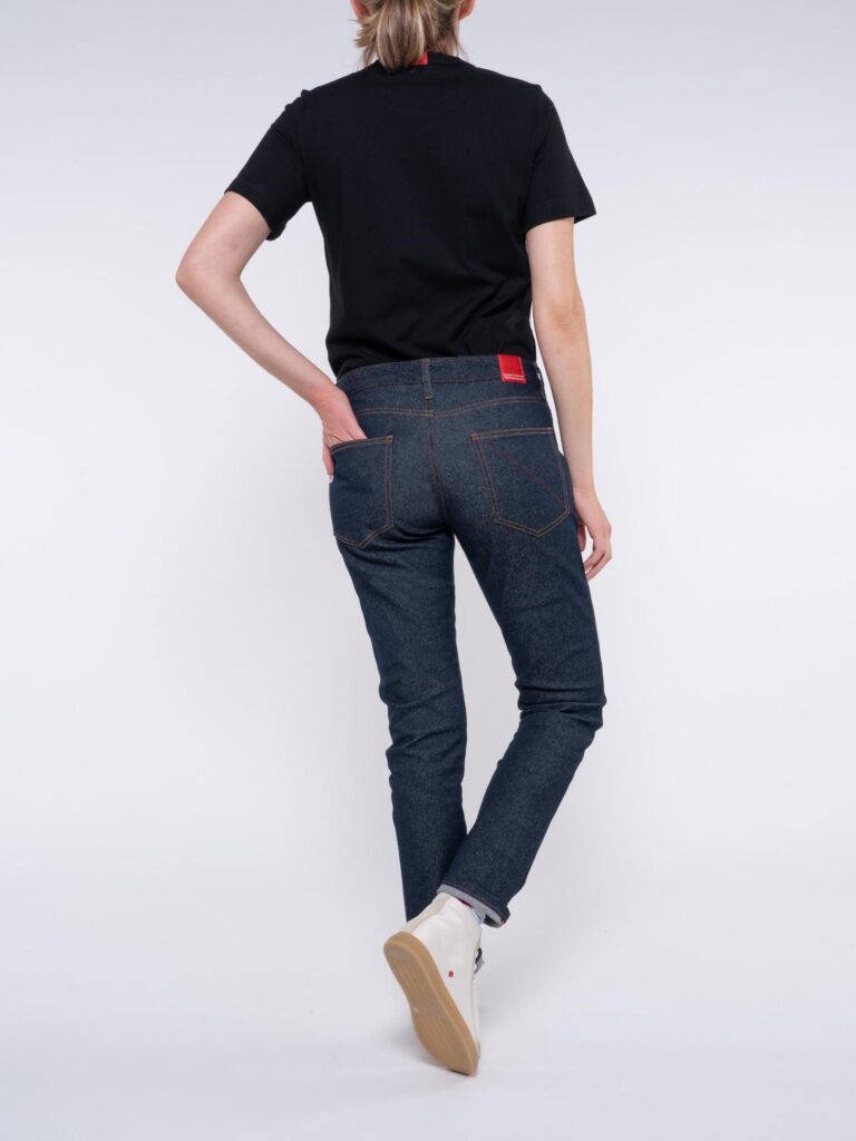 1083 - JEANS SLIM 204N FUSELE coton bio filidenim flex bleu Femme