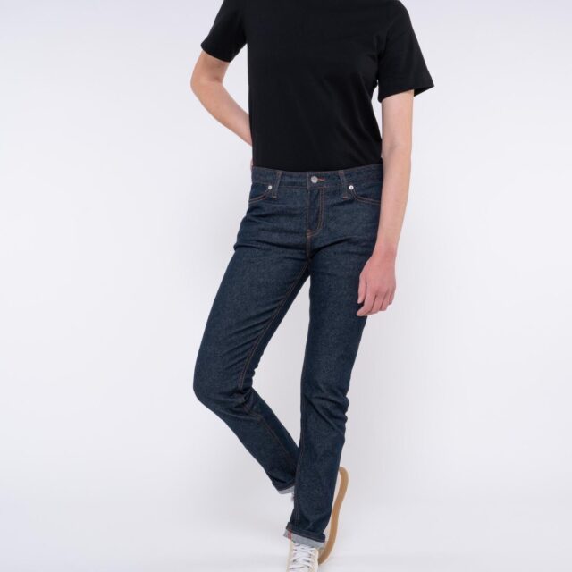 1083 - JEANS SLIM 204N FUSELE coton bio filidenim flex bleu Femme