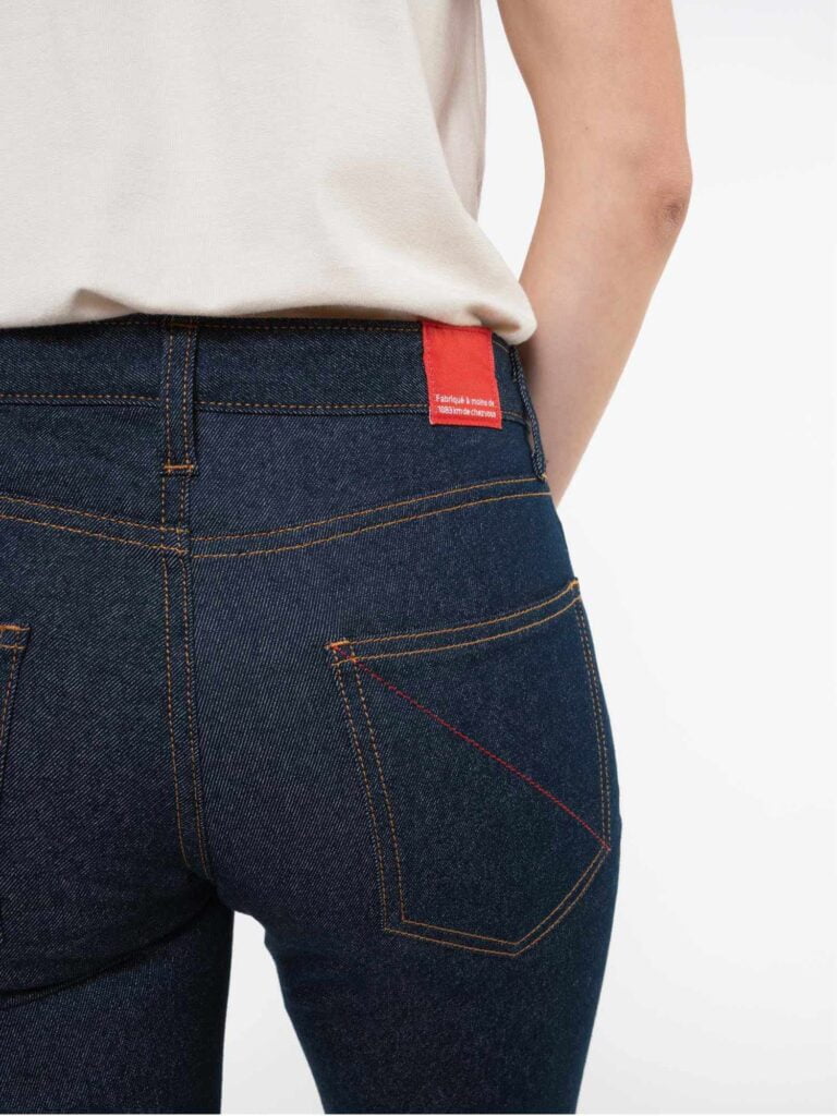 1083 - JEANS SLIM 204N FUSELE coton bio filidenim flex bleu Femme