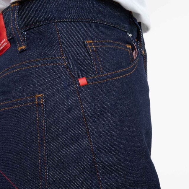 1083 - JEANS LARGE 206H 100 % coton bio superdenim classique indigo brut femme