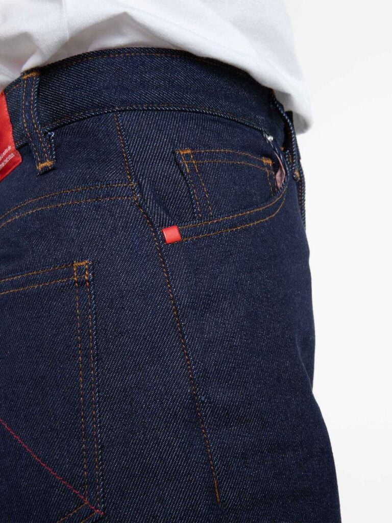 1083 - JEANS LARGE 206H 100 % coton bio superdenim classique indigo brut femme