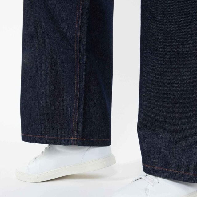 1083 - JEANS LARGE 206H 100 % coton bio superdenim classique indigo brut femme