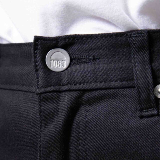 1083 - JEANS SKINNY 207H SUPER FUSELE taille haute coton bio uni noir