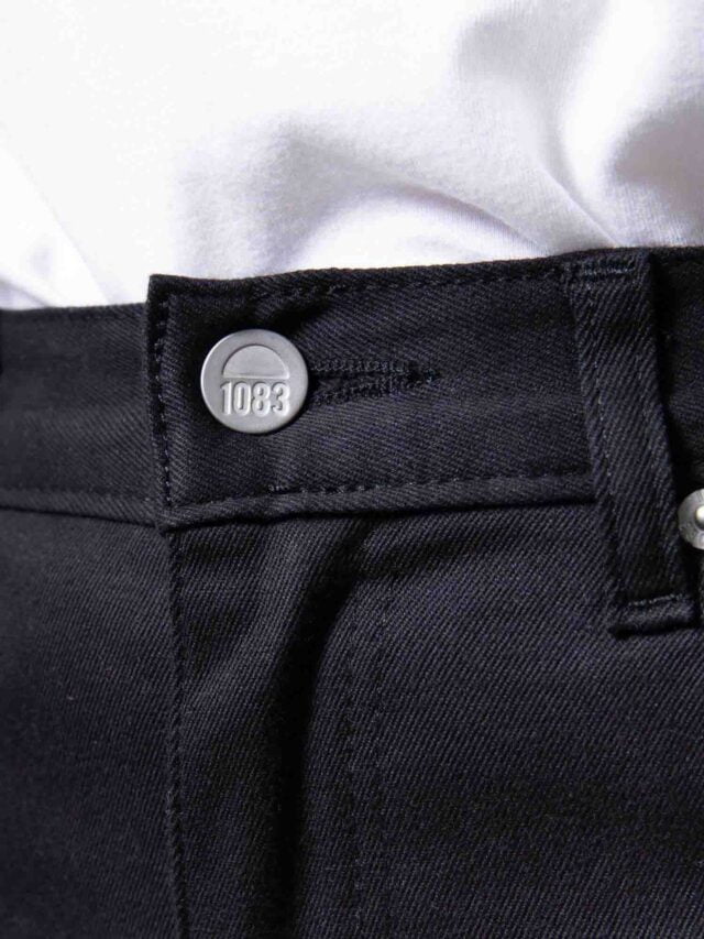 1083 - JEANS SKINNY 207H SUPER FUSELE taille haute coton bio uni noir