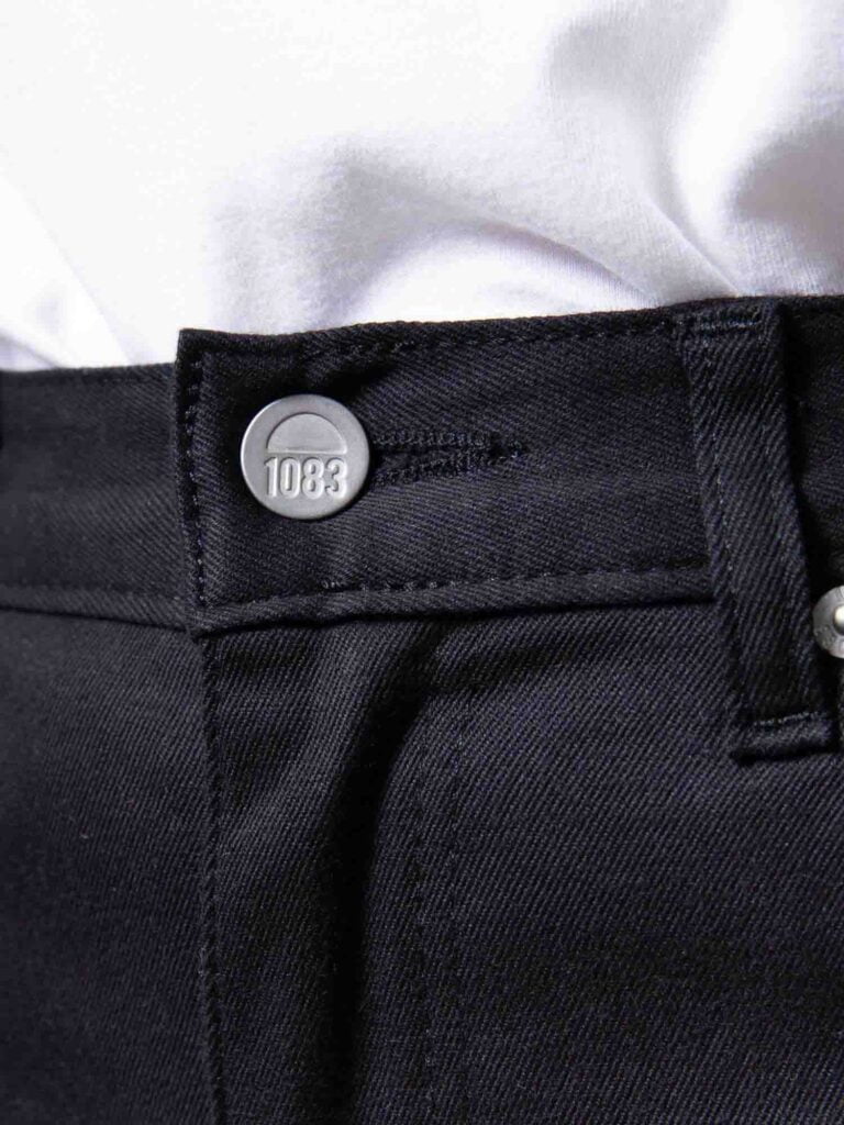 1083 - JEANS SKINNY 207H SUPER FUSELE taille haute coton bio uni noir