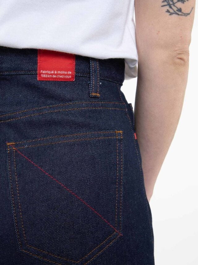 1083 - JEANS MOM 208H 100 % coton bio superdenim classique indigo brut