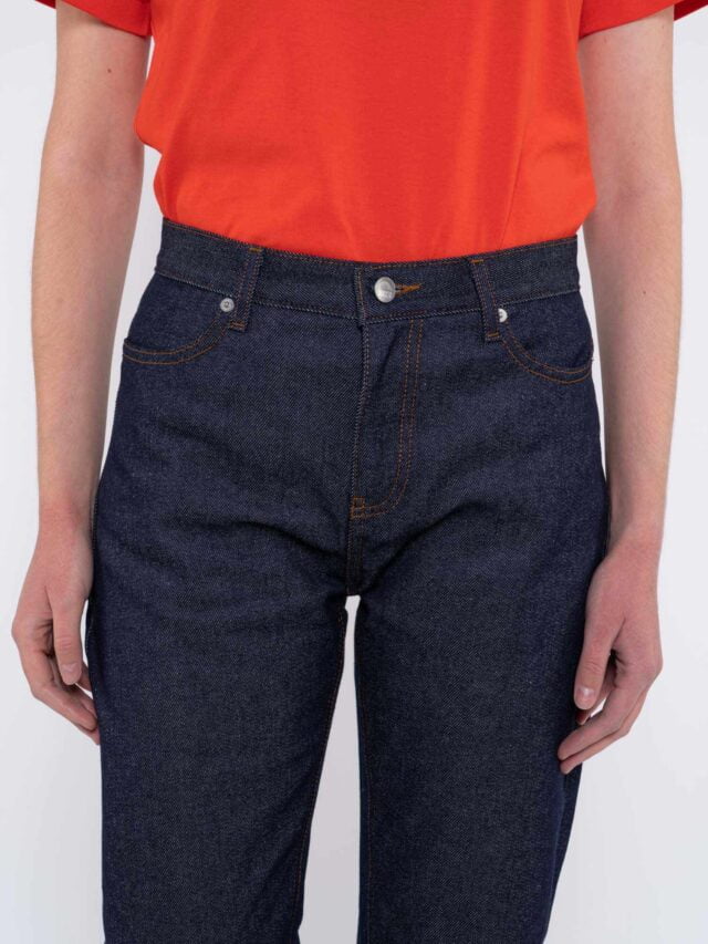 1083 - JEANS MOM 208H  flex coton bio indigo brut