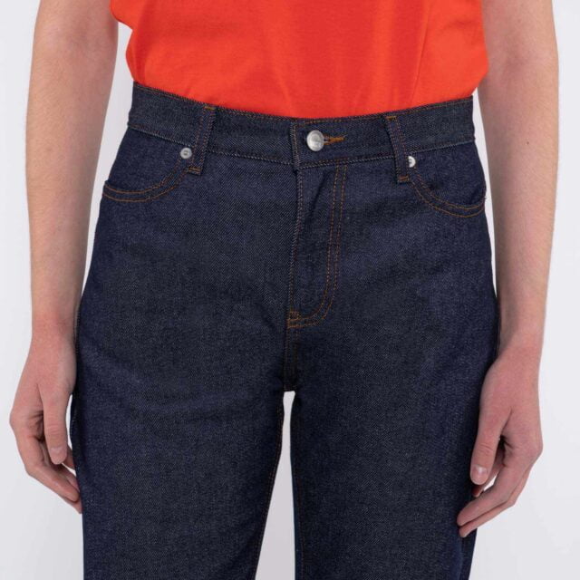 1083 - JEANS MOM 208H  flex coton bio indigo brut