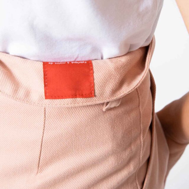 1083 - PANTALON NOUE CAROTTE 209H coton bio uni antique