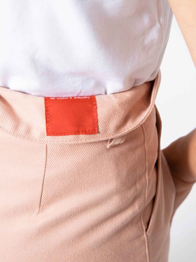 1083 - PANTALON NOUE CAROTTE 209H coton bio uni antique