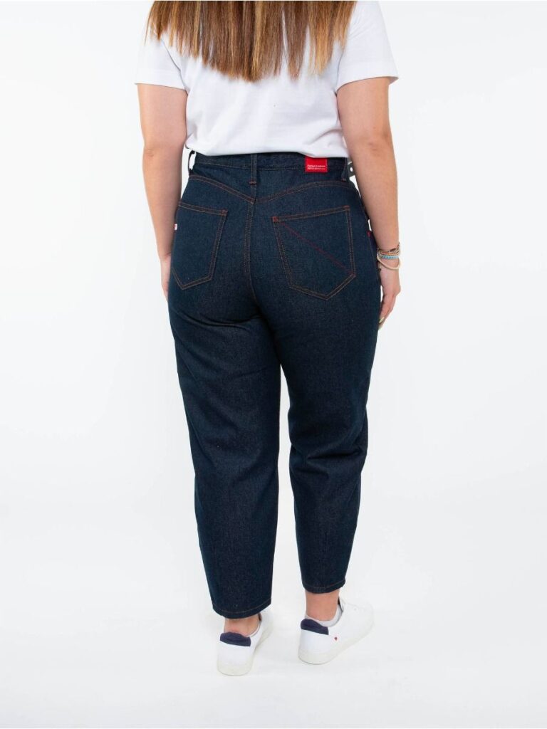 1083 - JEANS BALLON 218H bleu 100 % coton bio denim
