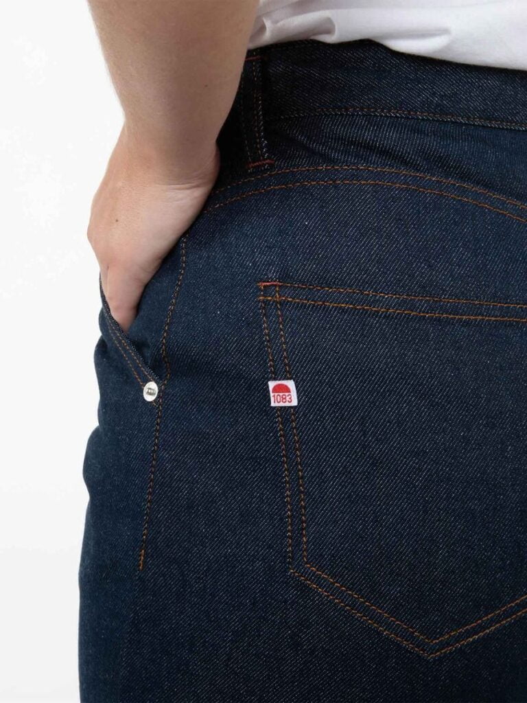 1083 - JEANS BALLON 218H bleu 100 % coton bio denim